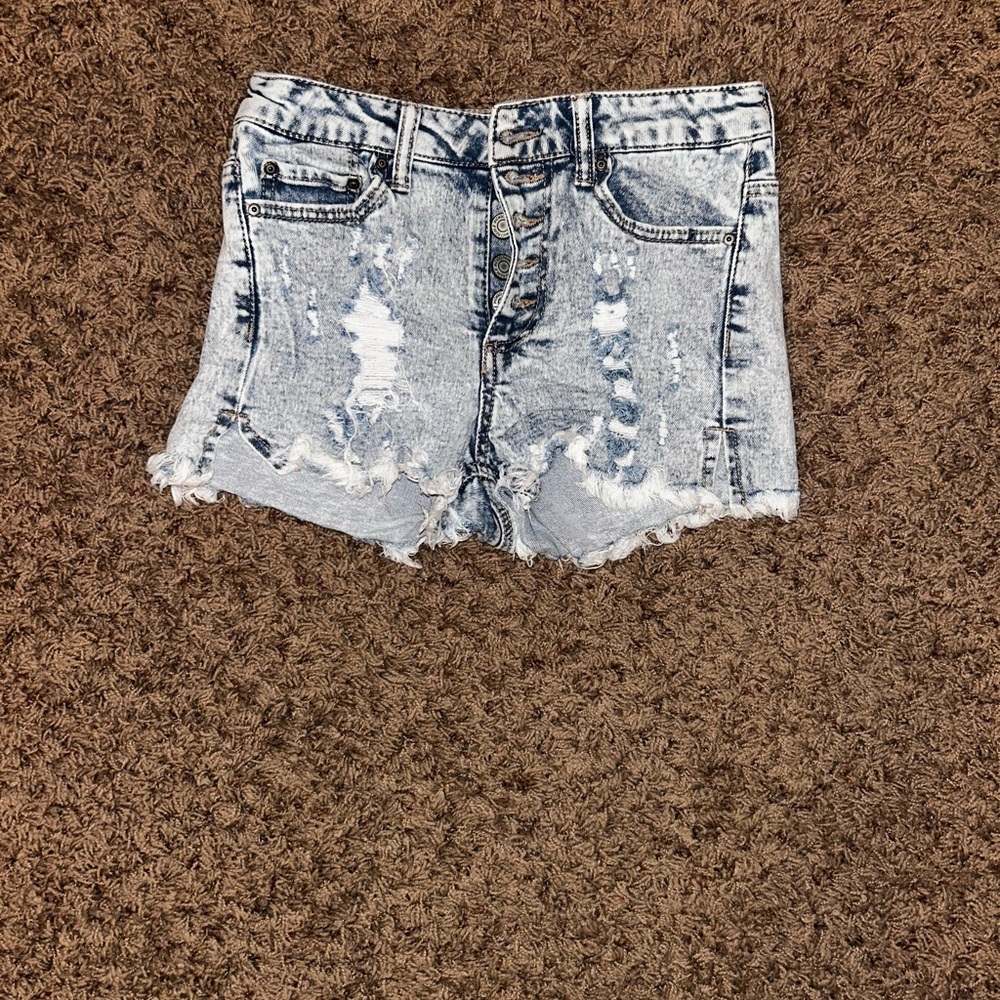 Indigo Rein Blue Distressed Jean Shorts size 25